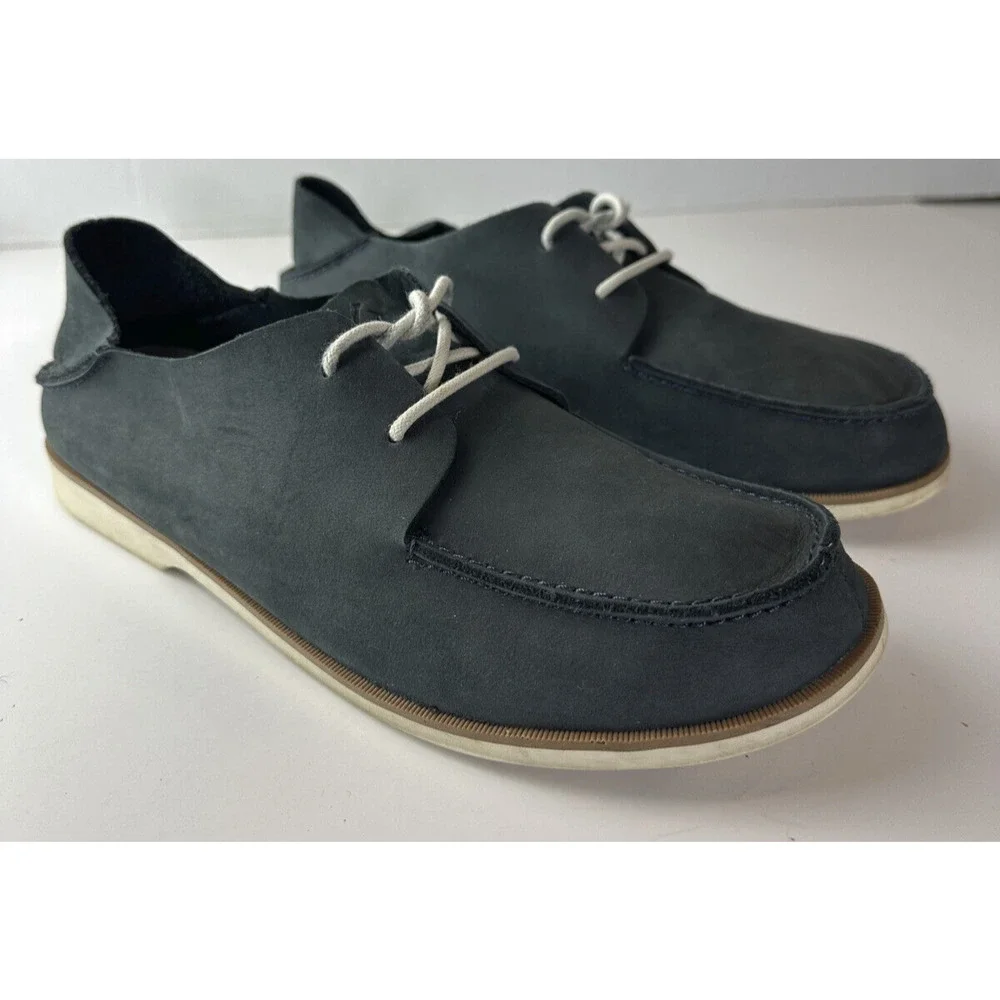 Olukai Holokai Leather Comfort Casual Shoes Carbon Gray Loafer Men's Size 9.5 - Picture 13 of 16